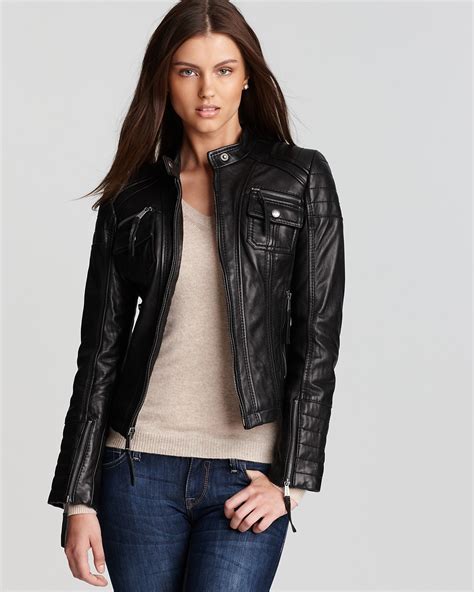 michael kors leather jacket gold hardware|Michael Kors leather jacket women's.